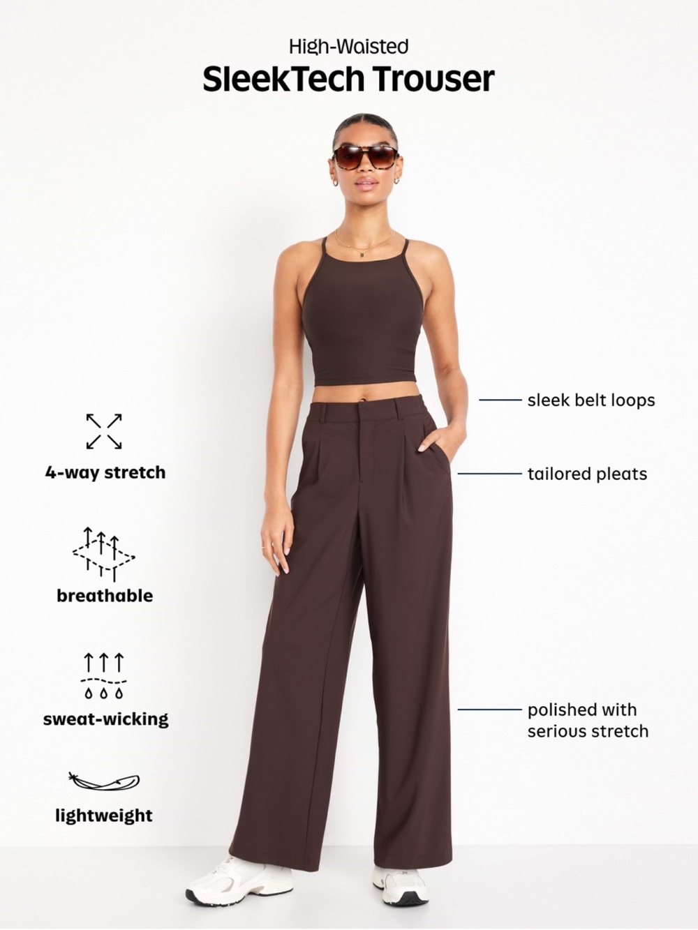 Old Navy High Waisted Sleek Tech Trouser - Picture 6 of 6